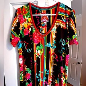 Johnny Was like new v neck shirt